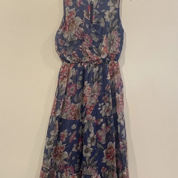LARA G by Lara Guidotti Garden Floral‎ Airy Silk Blend Maxi Dress Size Small NWT - Picture 2 of 3